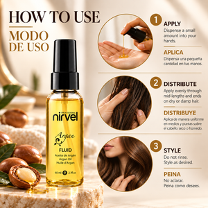 Argan Fluid – Argan Hair Oil for Shine & Split End Sealing