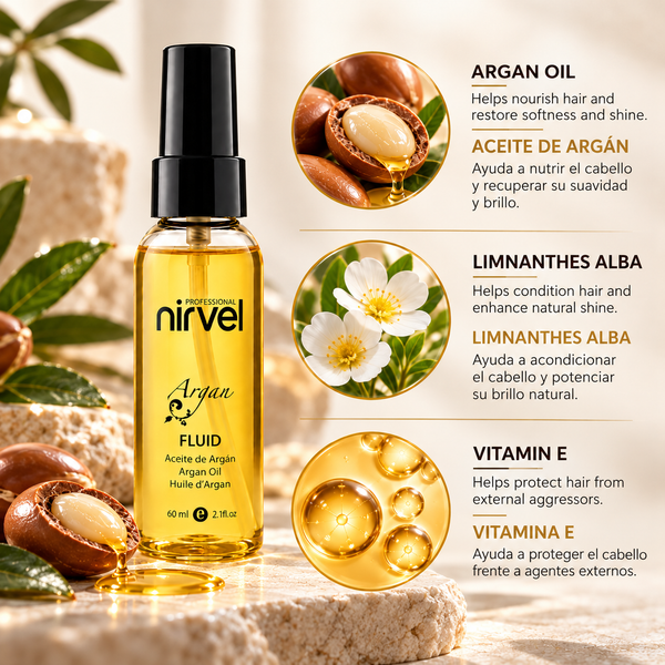 Argan Fluid – Argan Hair Oil for Shine & Split End Sealing