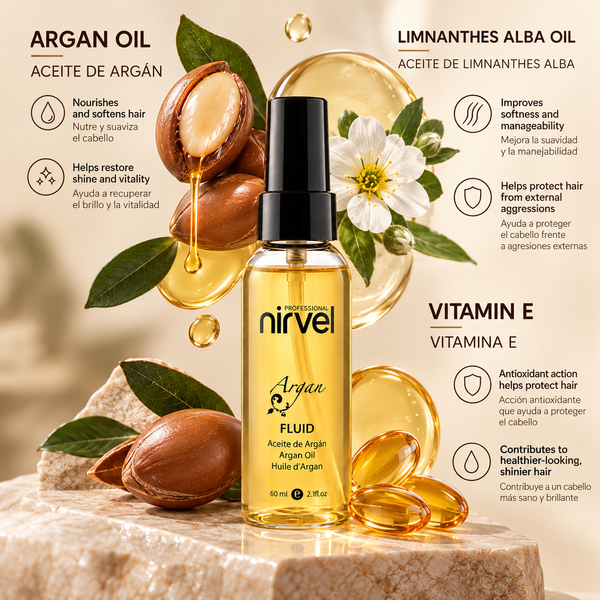 Argan Fluid – Argan Hair Oil for Shine & Split End Sealing