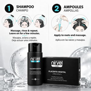 Placenta Vegetal Fresh Effect Set – Strengthening Shampoo & Ampoules Set